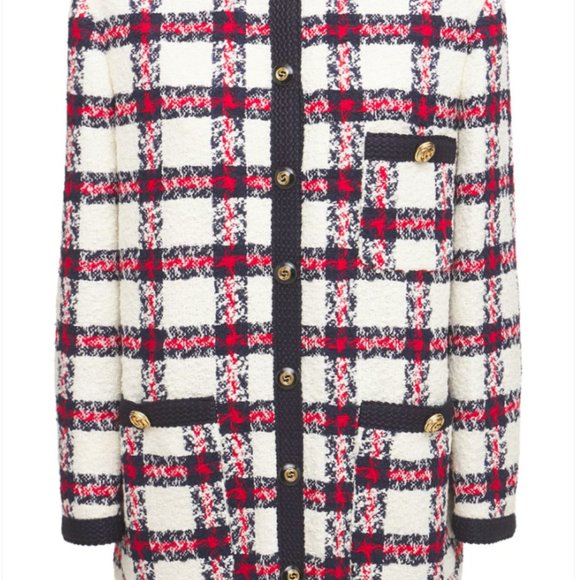 Gucci Web Wool Blend Tweed Jacket - Picture 2 of 8